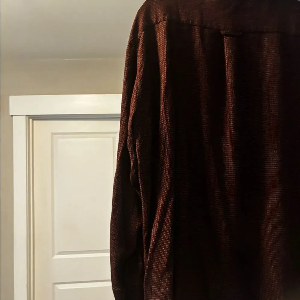 Zanella Dark Brown Patterned Shirt - Picture 6 of 8